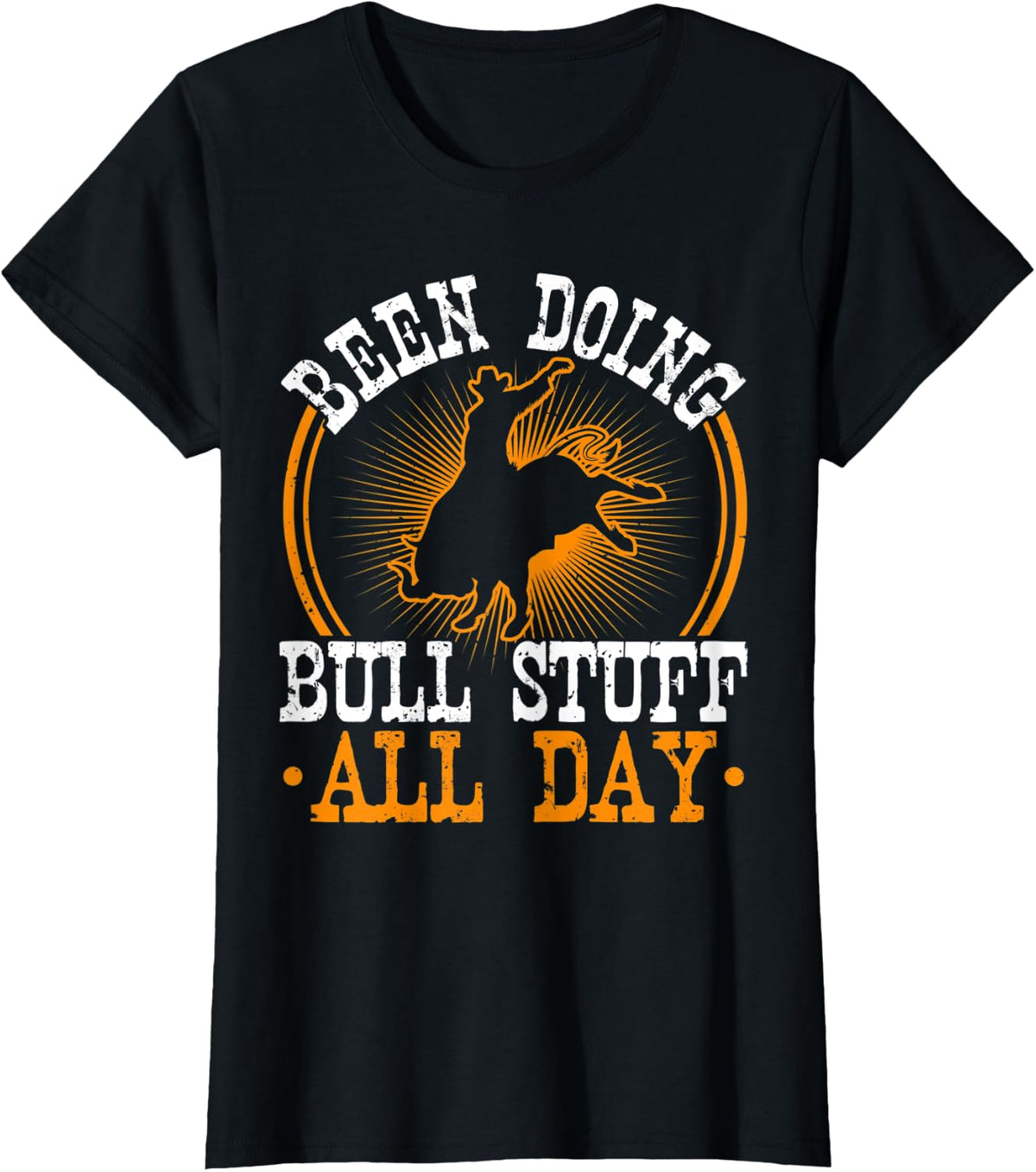Bull Riding, Bull Stuff, Rodeo Cowboy, Steer & Bull Rider T-Shirt - Black