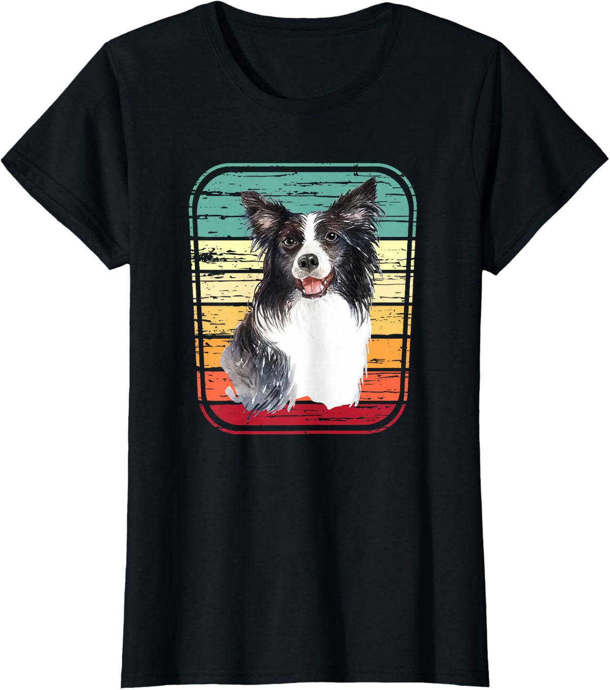 Border Collie Dog Mom or Dad Love Dogs Lovers Funny Gift T-Shirt - Black