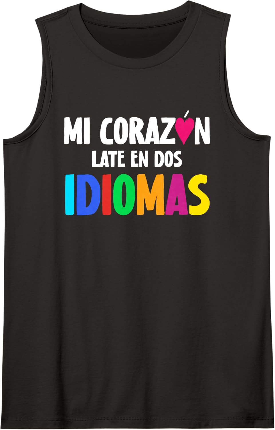 Bilingual Spanish Teacher Sleeveless Tank Top - Black