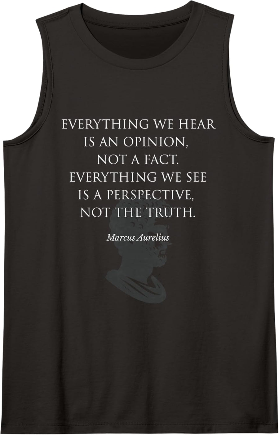 Stoicism Marcus Aurelius Inspirational Quote Philosopher Sleeveless Tank Top - Black