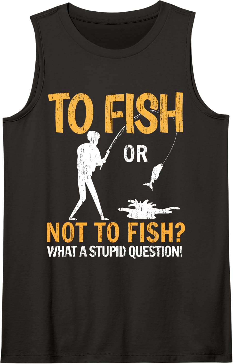 Fisherman Fishing Funny Saying Fisherman Saying Sleeveless Tank Top - Black