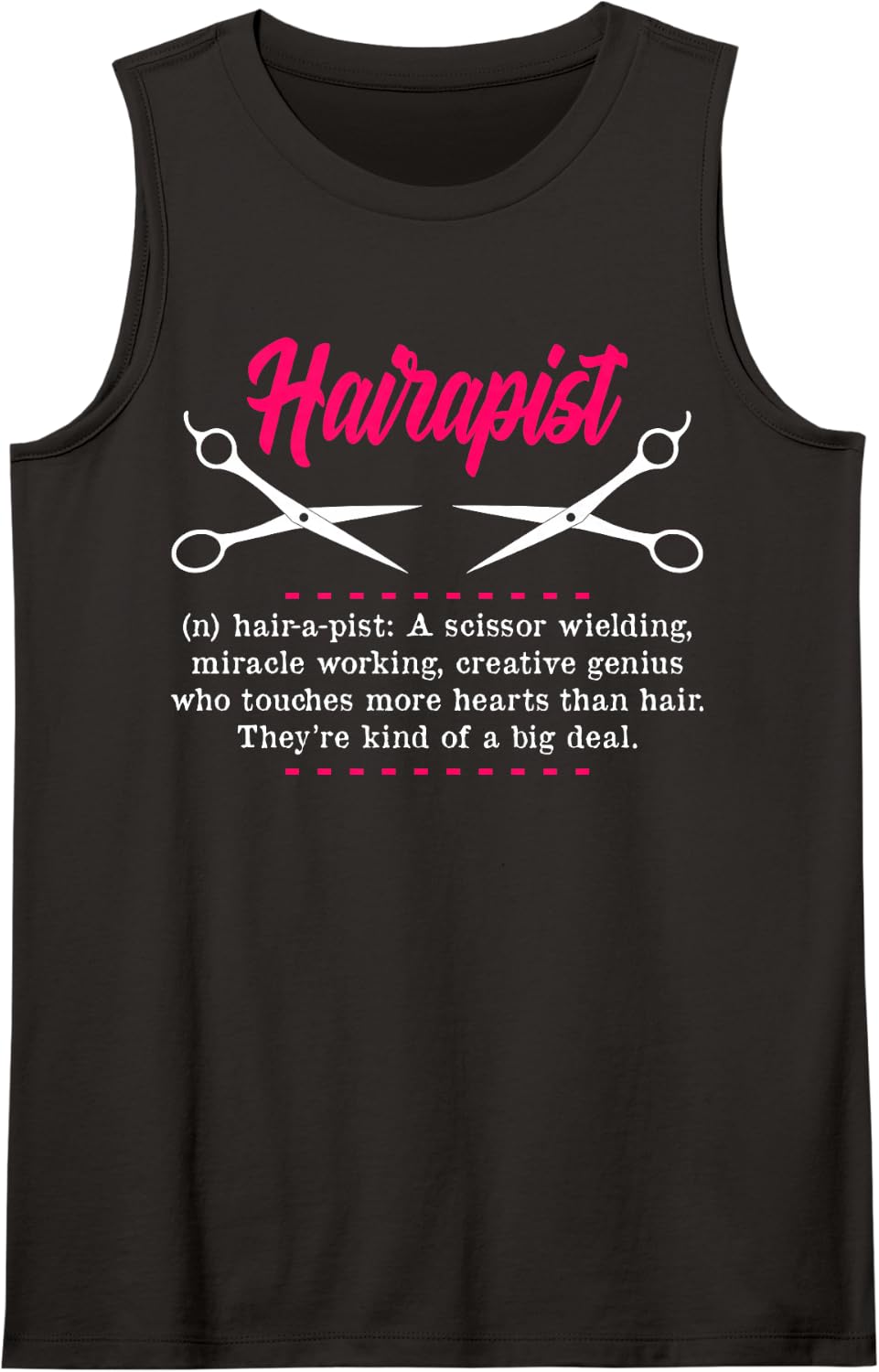 Barber Hairapist Definition Gift for Haircutter Hairdresser Sleeveless Tank Top - Black