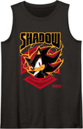 Sonic The Hedgehog Shadow The Hedgehog Electric Portrait Sleeveless Tank Top - Black