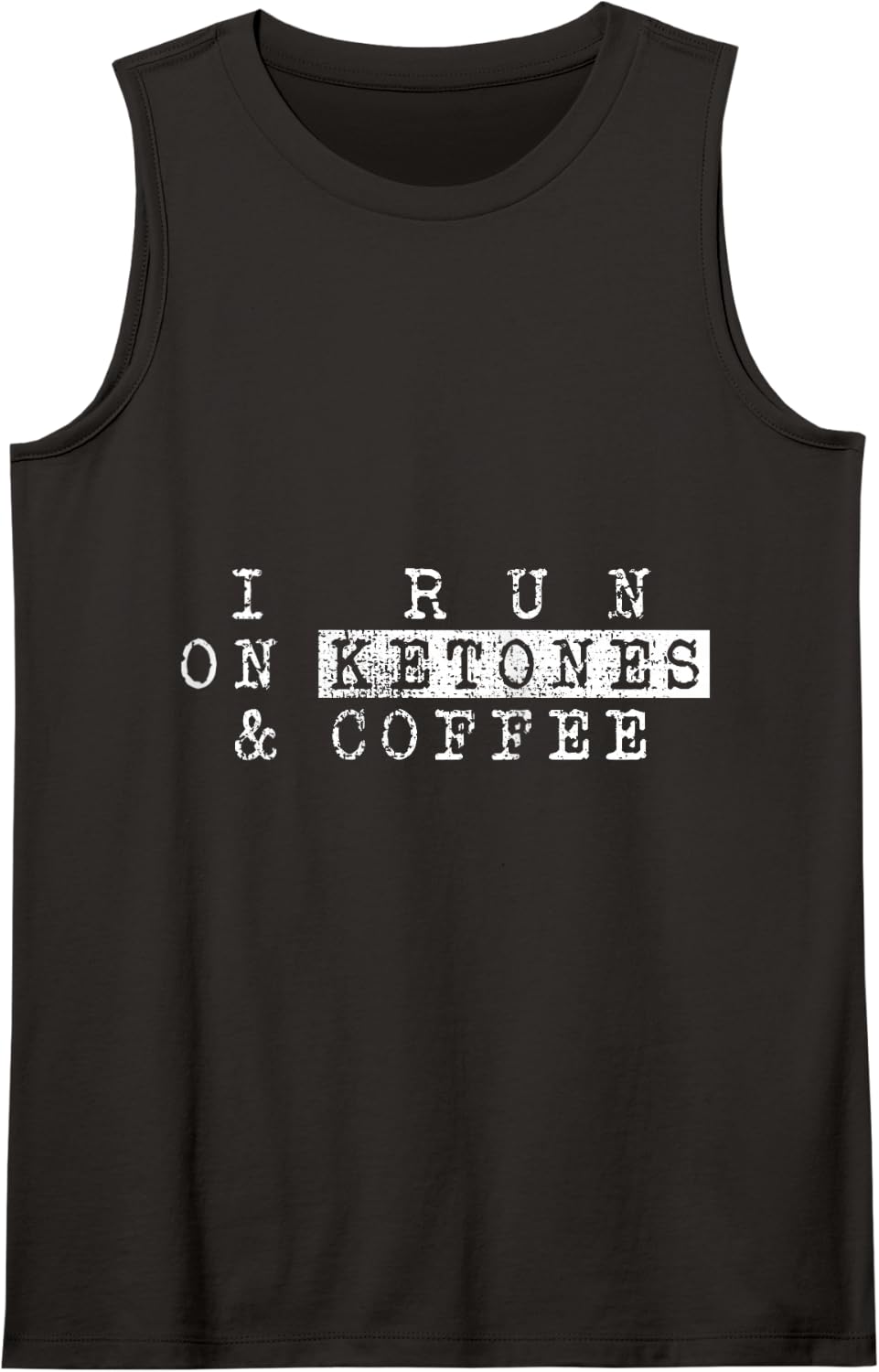 Ketones Keto Low Carb Diet Fitness Gift Tank Top - Black