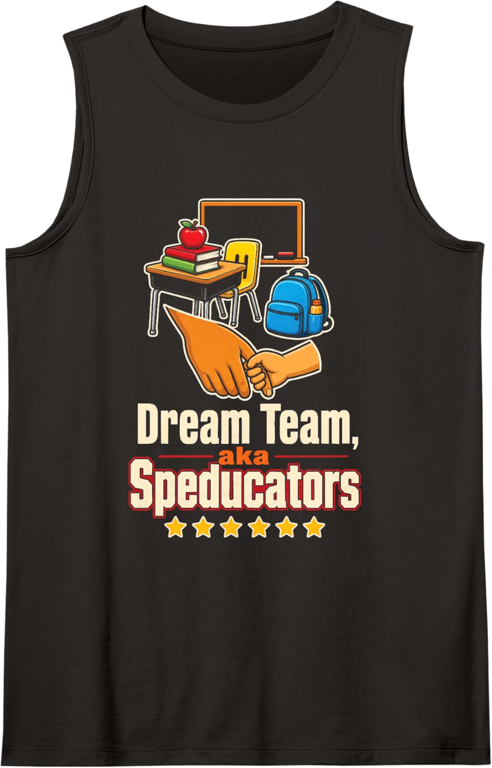 Special Education Dream Team Speducators Elementary SPED Sleeveless Tank Top - Black