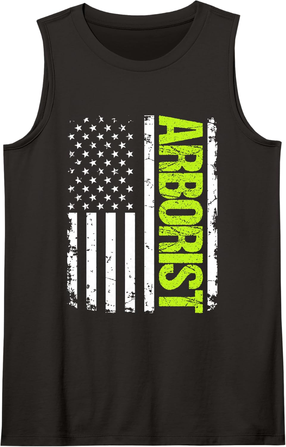 Arborist USA Flag Sleeveless Tank Top - Black