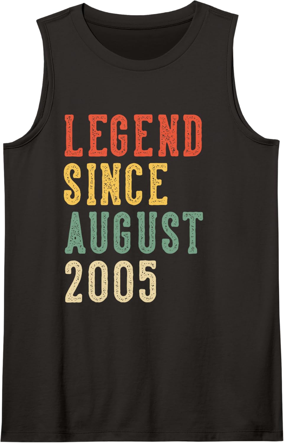 Legend Since August 21st Birthday 2005 Men Women 21 Year Old Sleeveless Tank Top - Black