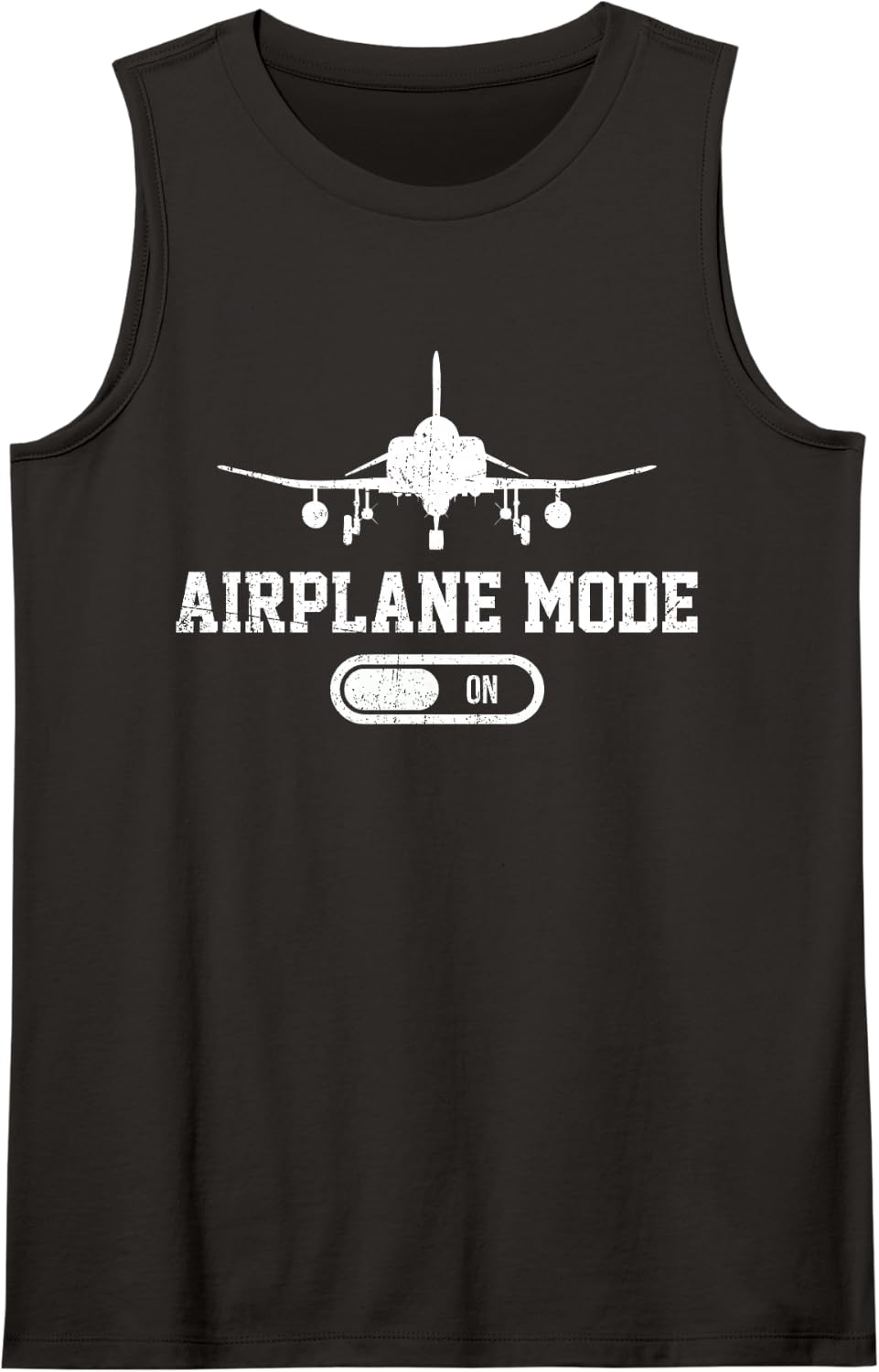 Airplane Mode Funny F-4 Phantom II Aircraft Fighter Jet Tank Top - Black