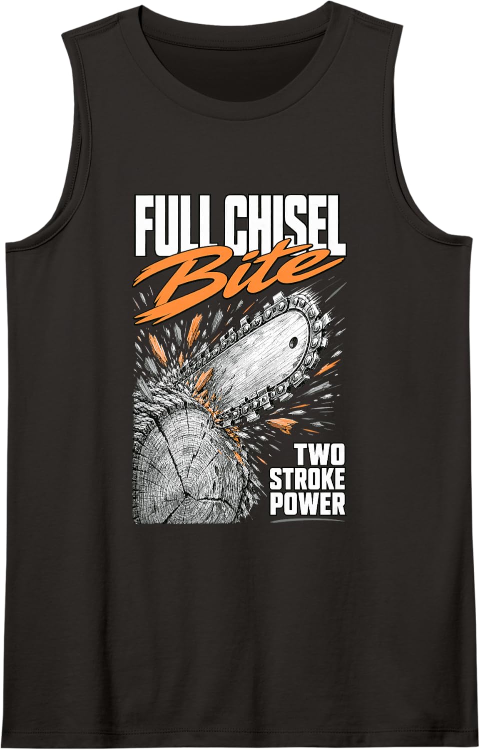 Arborist Full Chisel Chainsaw Logger and Forestry Lumberjack Tank Top - Black