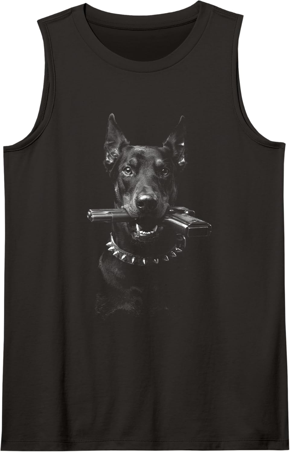 Doberman Pinscher Portrait Artistic Dog Lover Gift Tank Top - Black