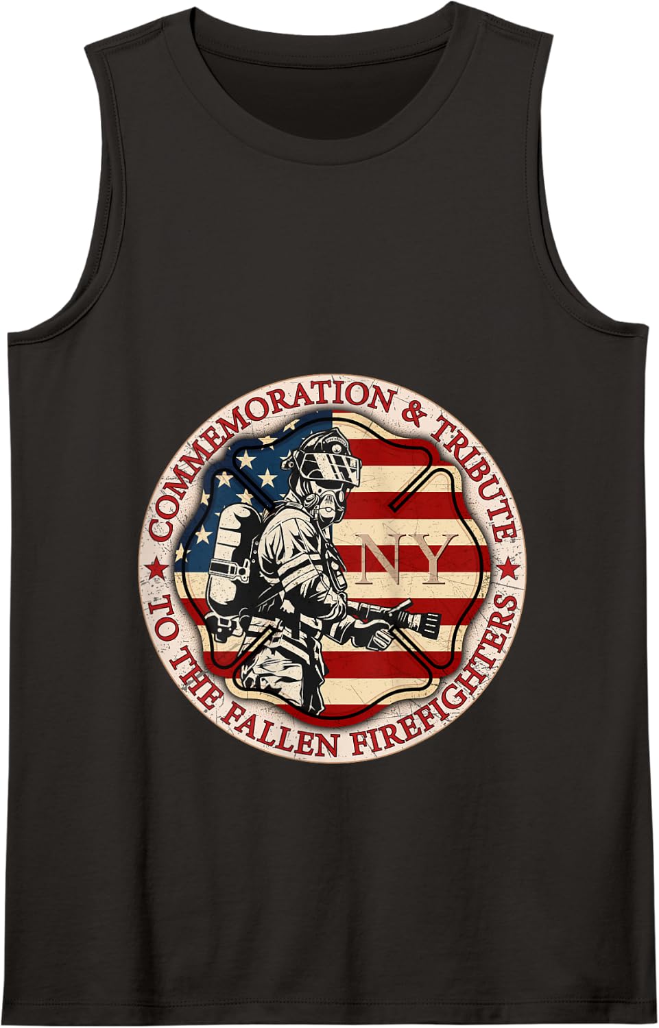 The Fallen Firefighters of New York New York Fire Department Tank Top - Black