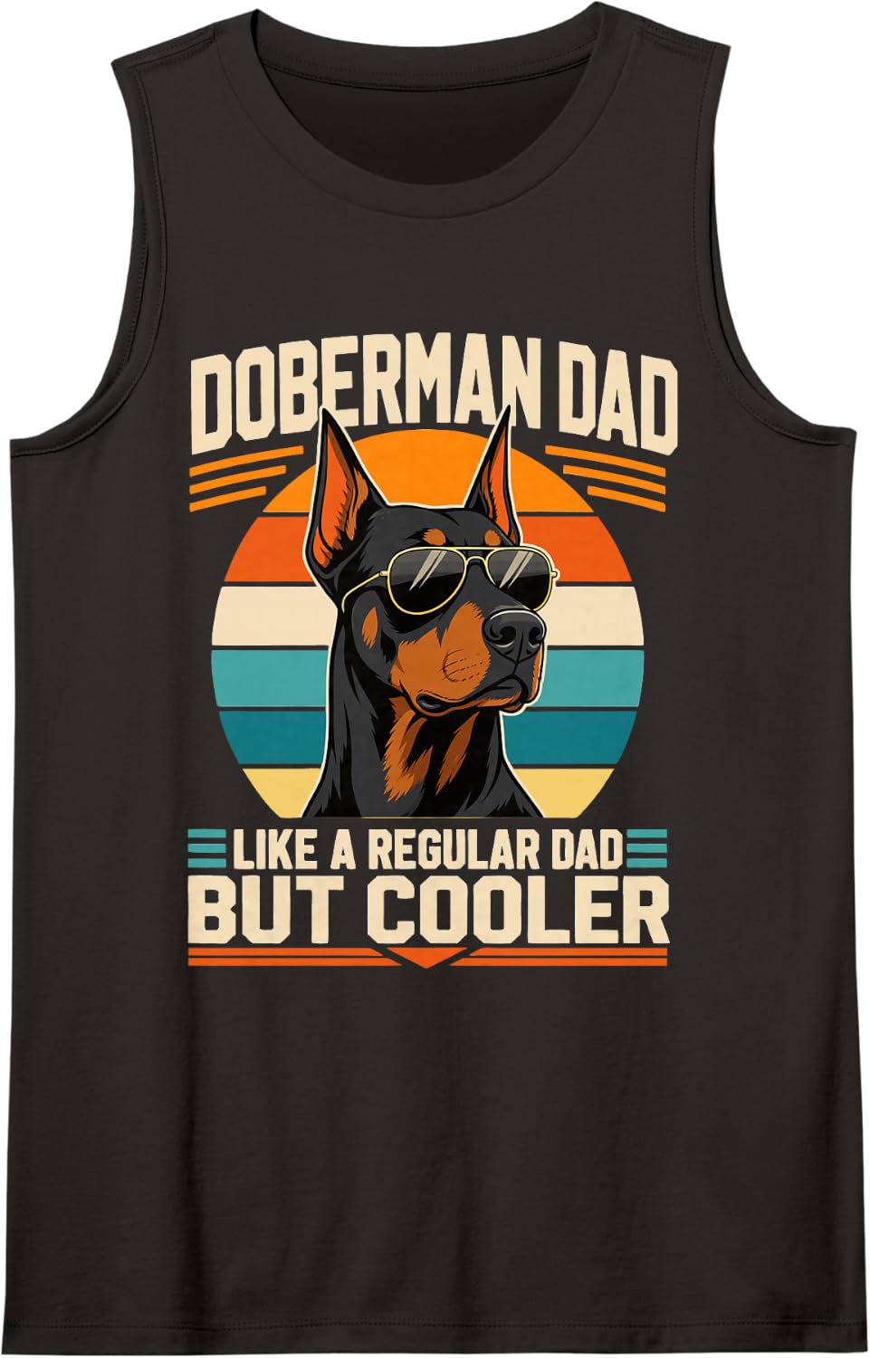 Cool Doberman Dad Doberman Pinscher Owner Sleeveless Tank Top - Black