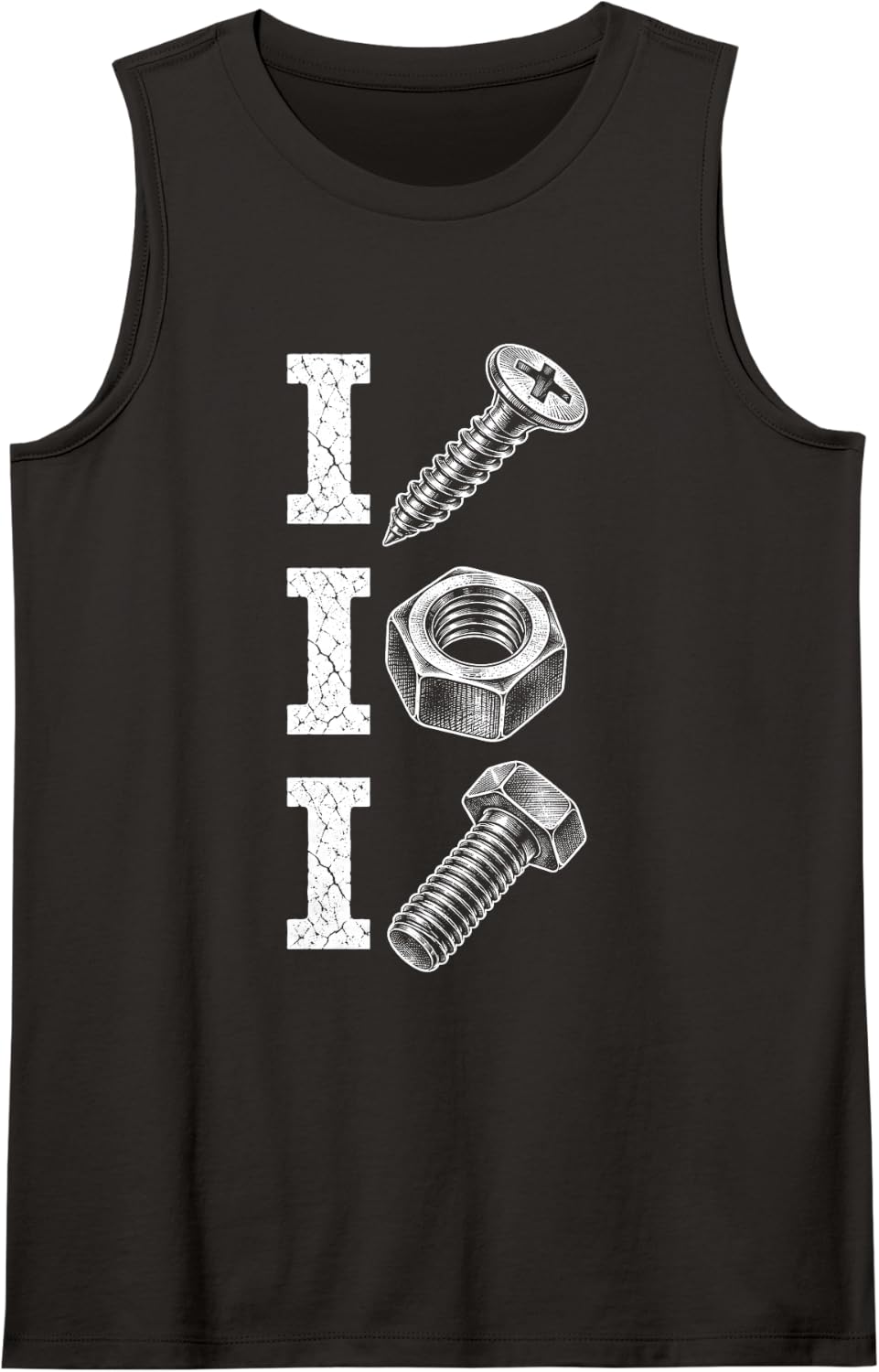 I Screw I Nut I Bolt Funny Mechanic Auto Humor Tank Top - Black