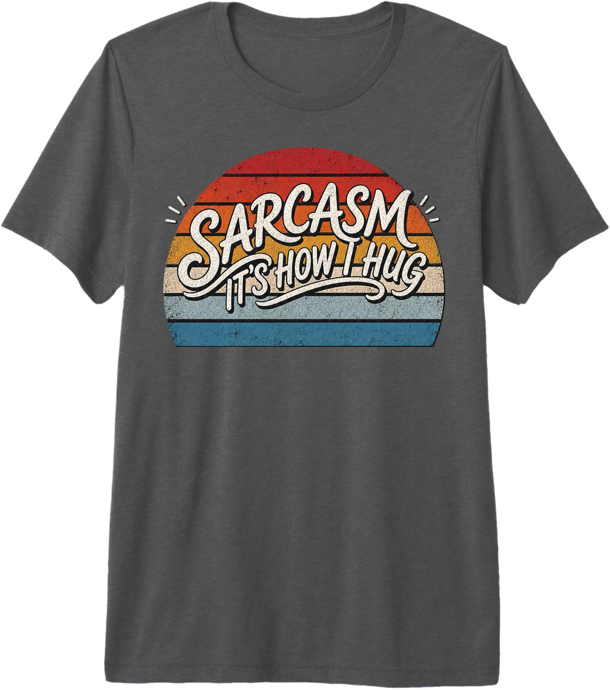 Retro Sunset Graphic Premium Tri-Blend T-Shirt - Grey