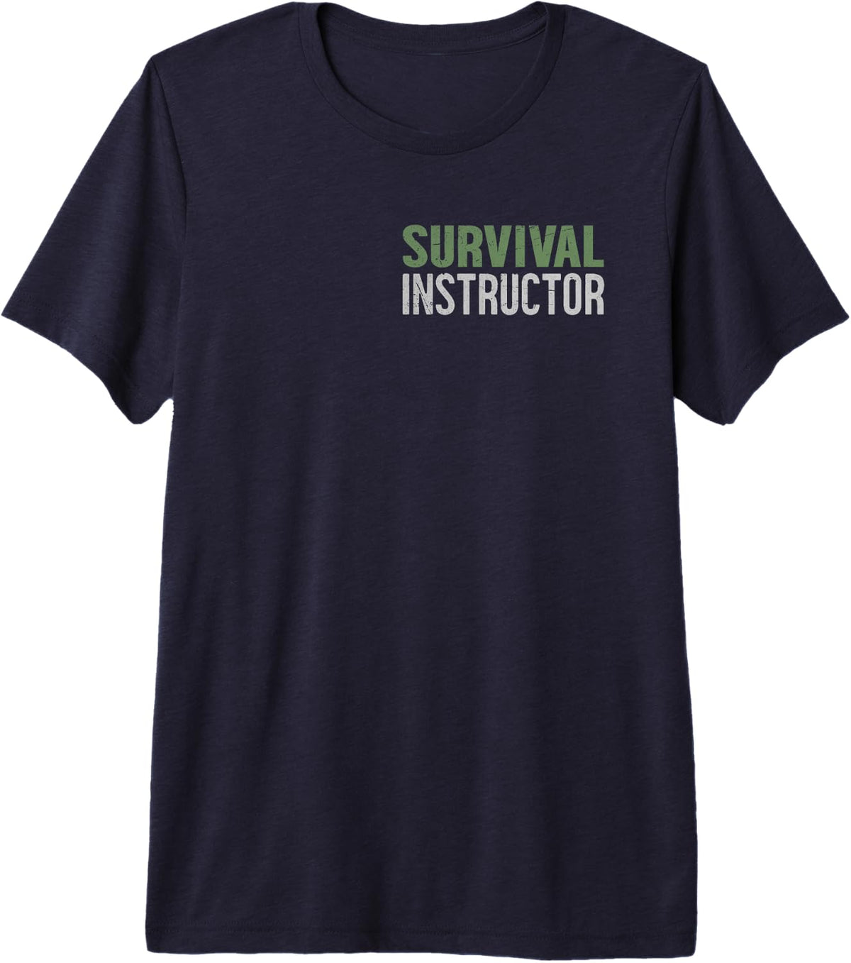 Survival instructor, survivalist, wilderness expert Premium Tri-blend T-Shirt - Navy Blue