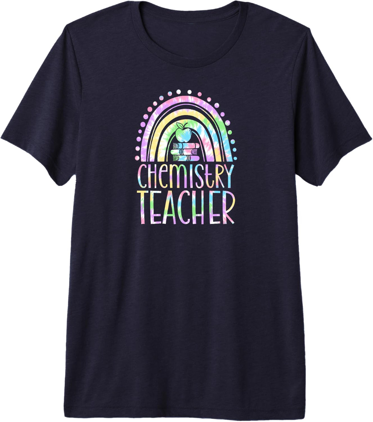 Chemistry Teacher Bohemian Rainbow Wholesome Aesthetic Premium Tri-Blend T-Shirt - Navy Blue