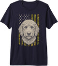 Goldendoodle USA Flag Premium Tri-Blend T-Shirt - Navy Blue