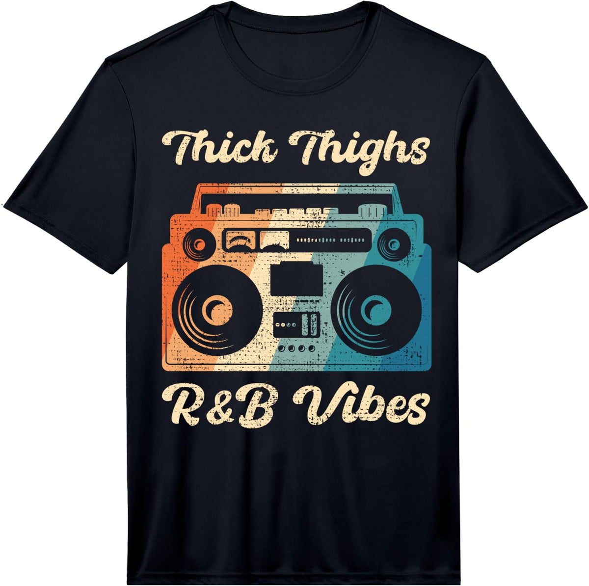 Men's Thick Thighs R&B Vibes Performance T-Shirt - Black
