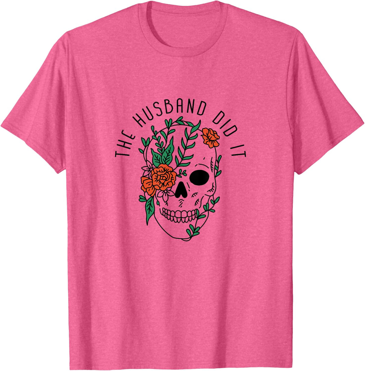 True Crime The Husband Did It T-Shirt - Pink Heather