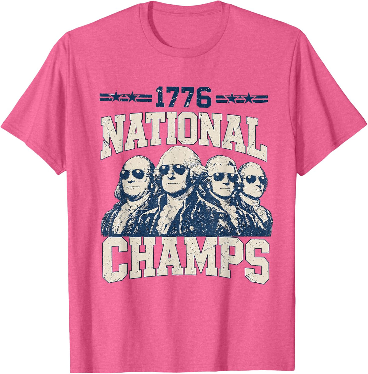 1776 National Champs Founders Patriotic History 2026 T-Shirt - Pink Heather