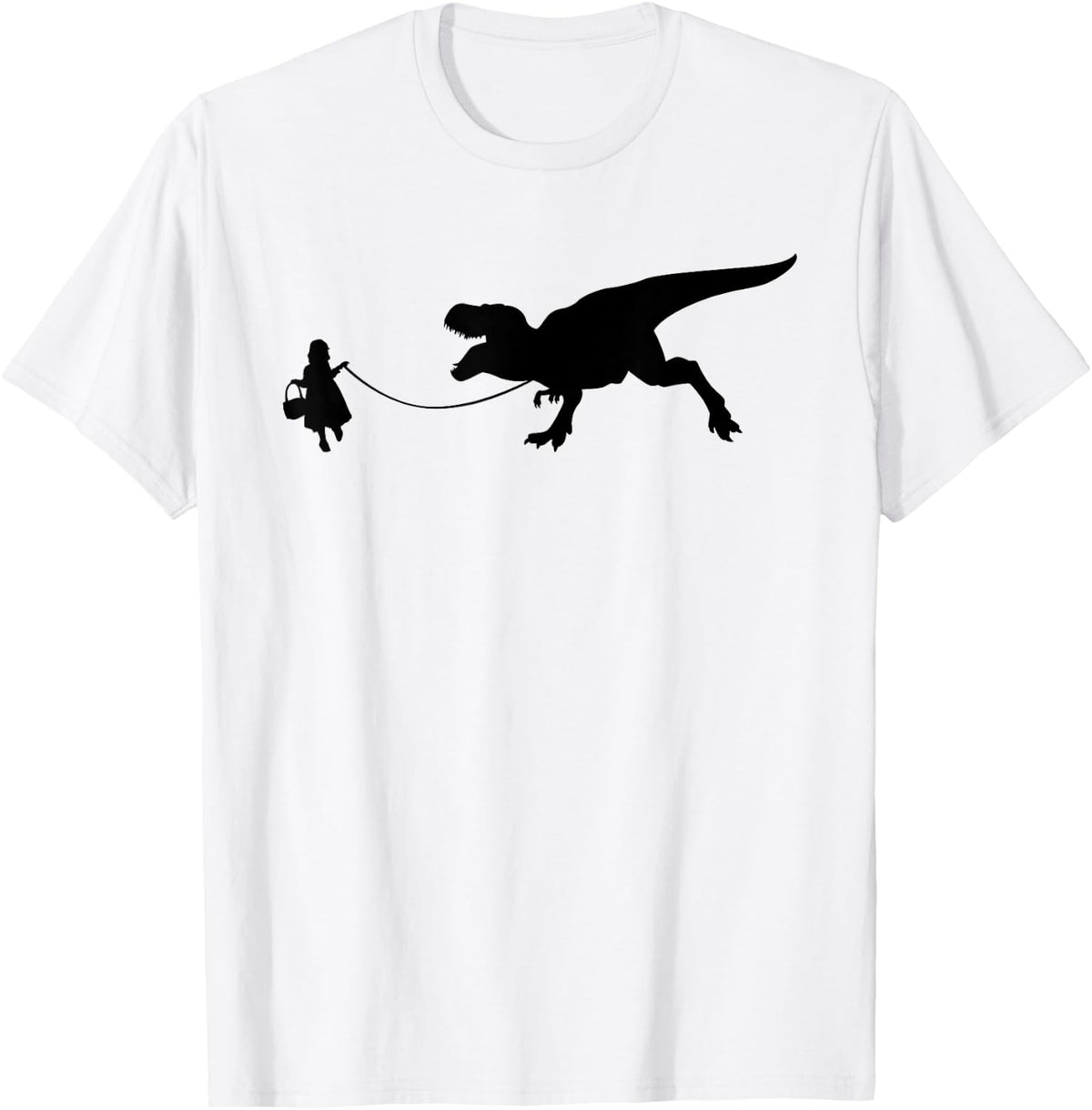 Dinosaur T-rex walk Dinosaur Lover Cute Dino T-Shirt - White