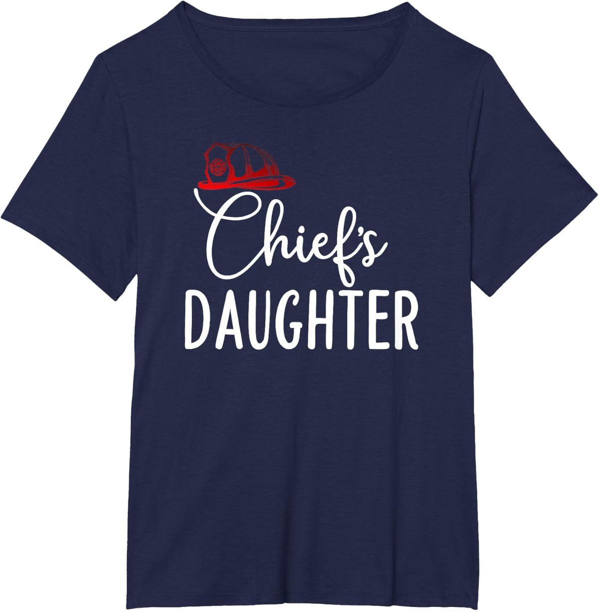 Chief's Daughter Firefighter Gifts for Fire Chief’s Girl T-Shirt - Navy Blue