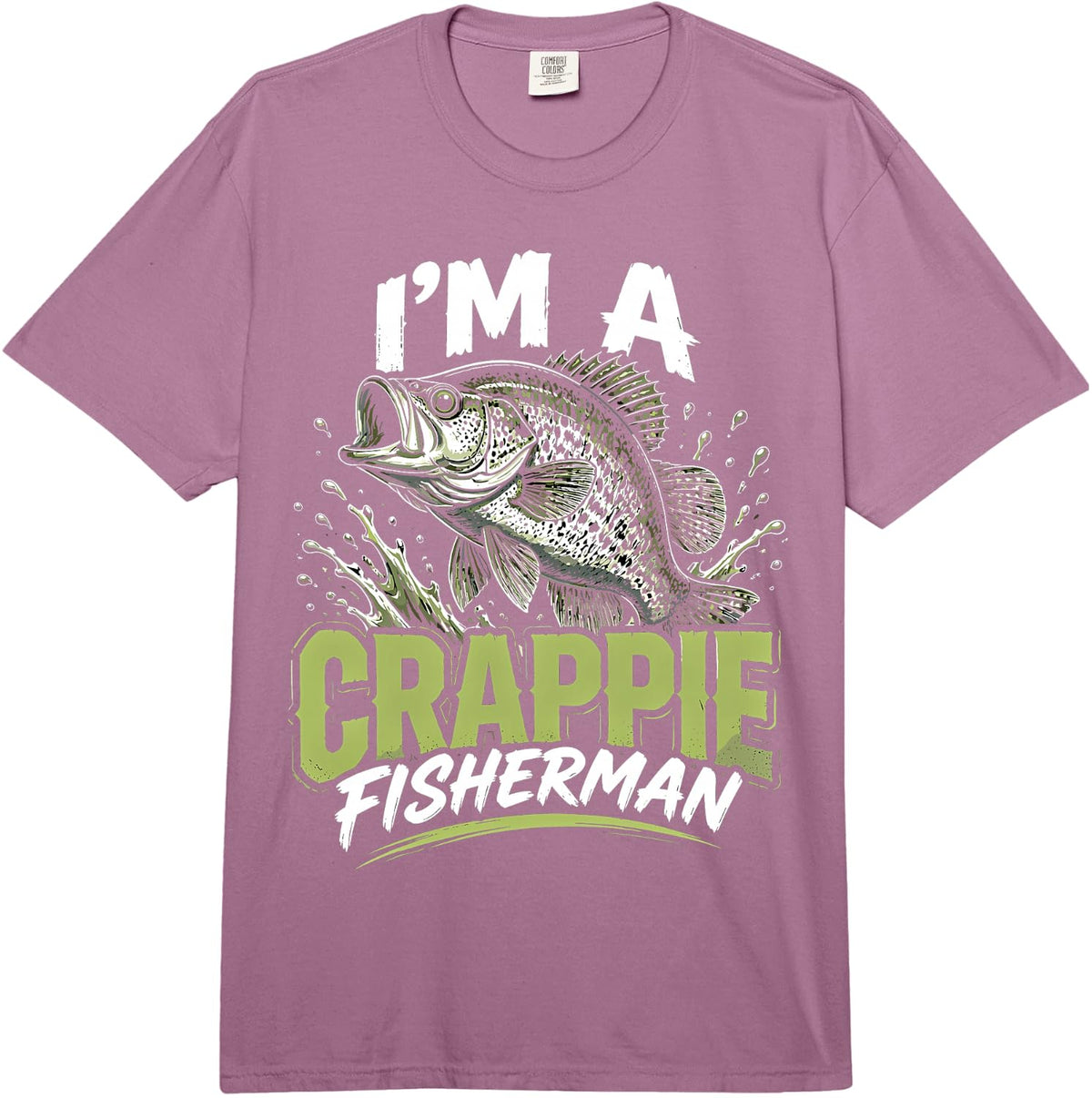 Crappie Fisherman Crappie Fish - Crappie Fishing Comfort Colors Adult Heavyweight T-Shirt - Adult Unisex Plum