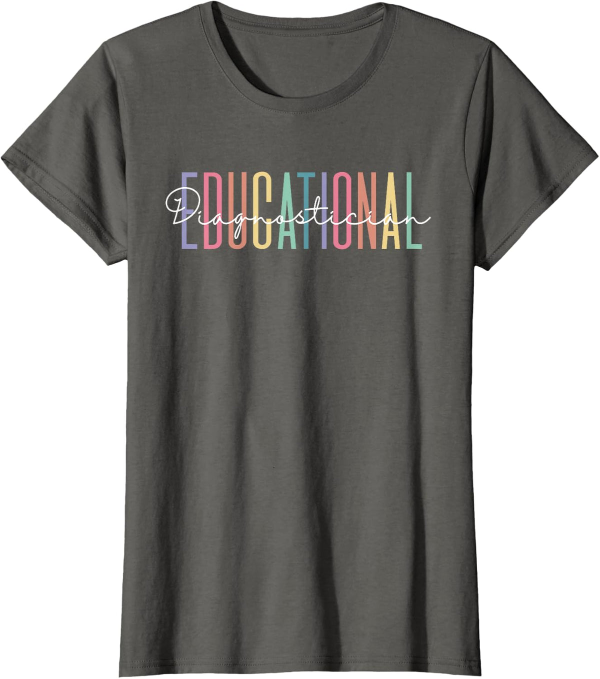 Rainbow Educational Diagnostician DIAG Educational DIAG T-Shirt - Asphalt Grey