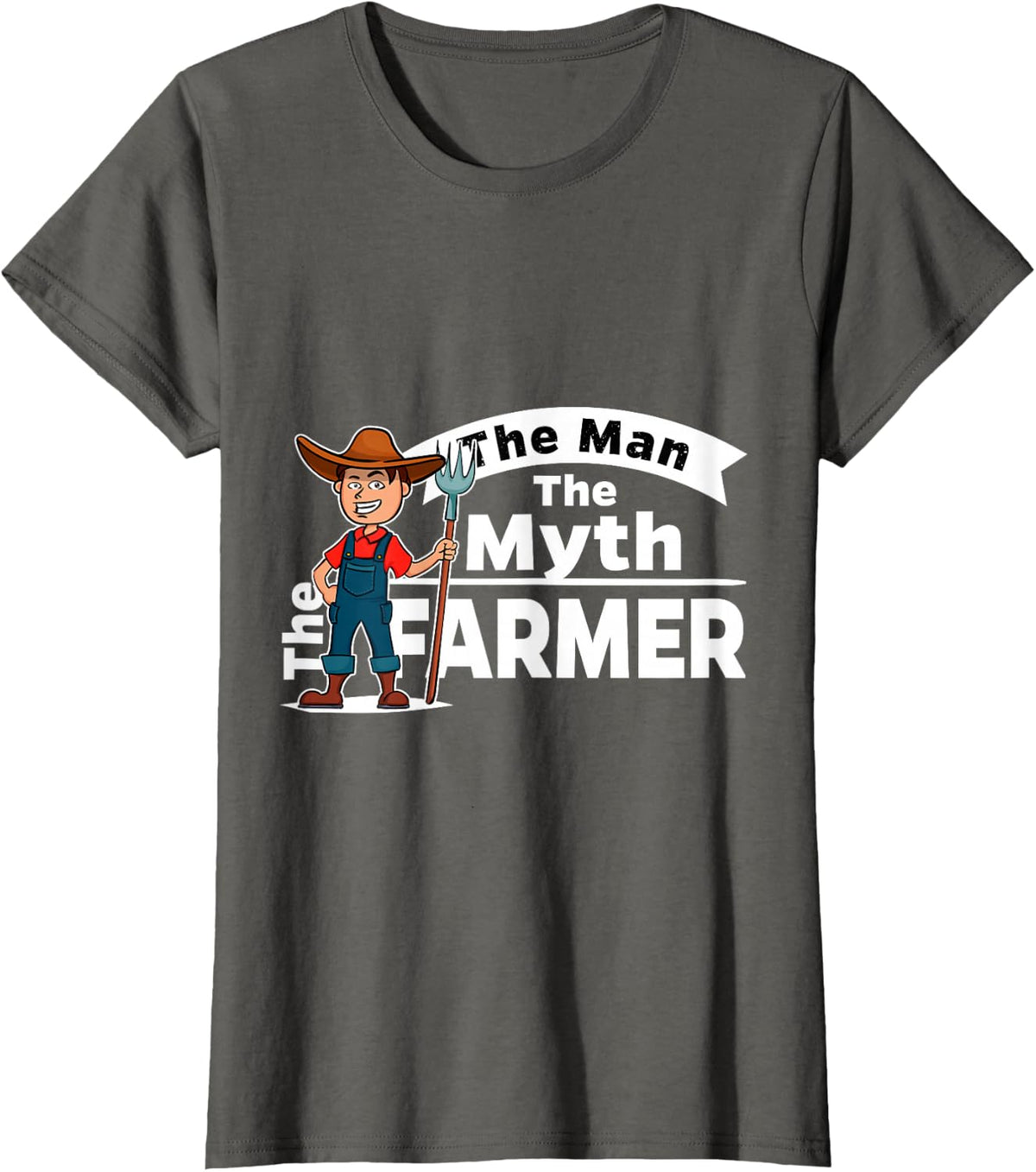 The Man, The Myth, The Farmer - Funny Farmer Gift T-Shirt - Asphalt Grey