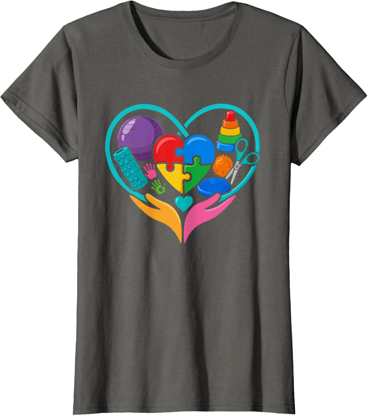 Occupational Therapy Assistant Rehabilitation Care T-Shirt - Asphalt Grey