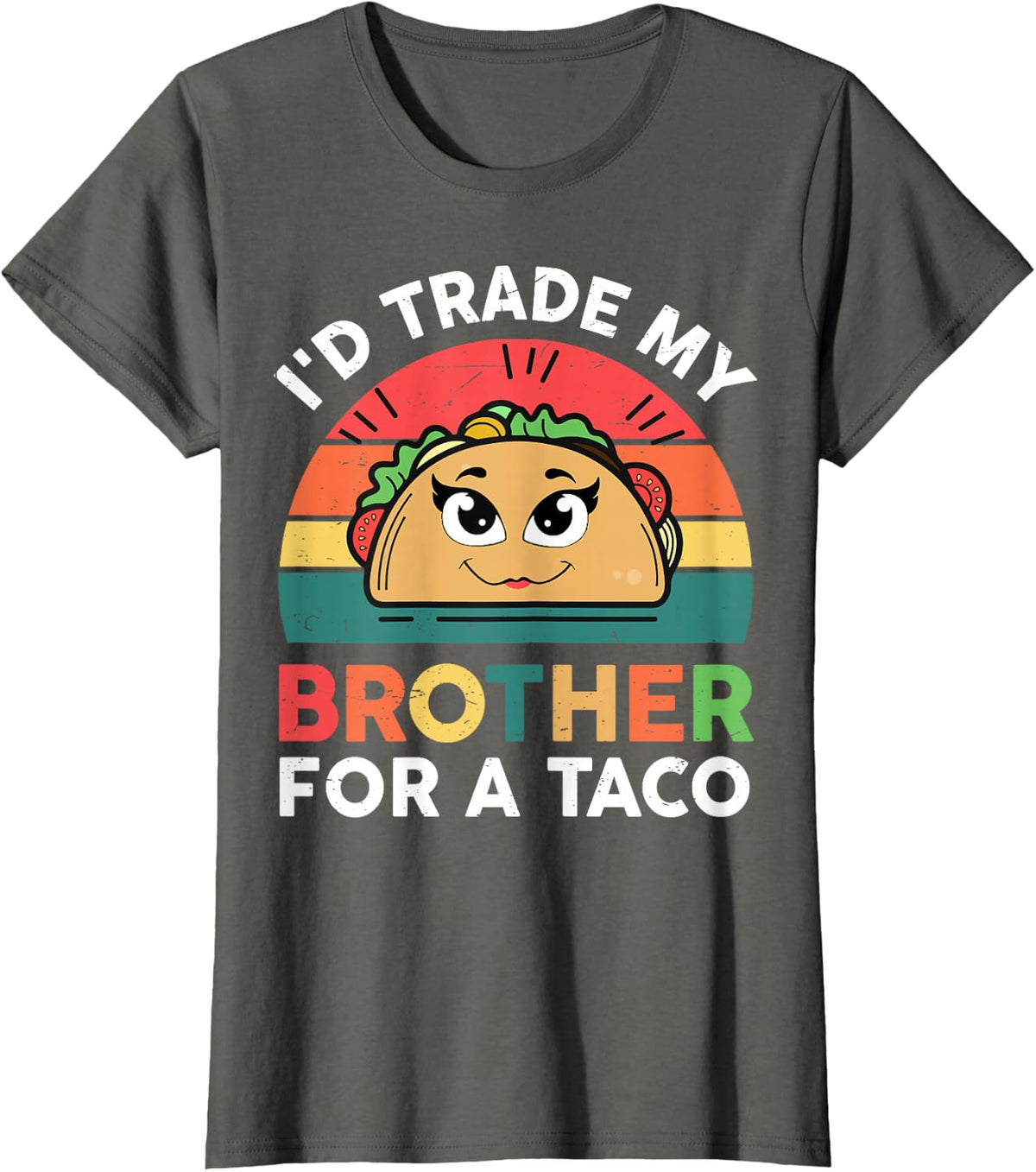 Cinco De Mayo Trade Brother For A Taco Twosday Girl Toddler T-Shirt - Asphalt Grey