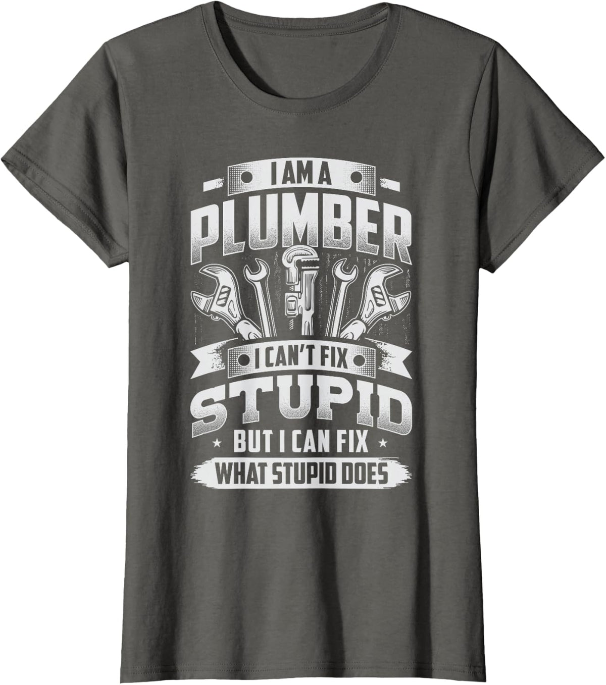 Funny Plumber Men T-Shirt - Asphalt Grey