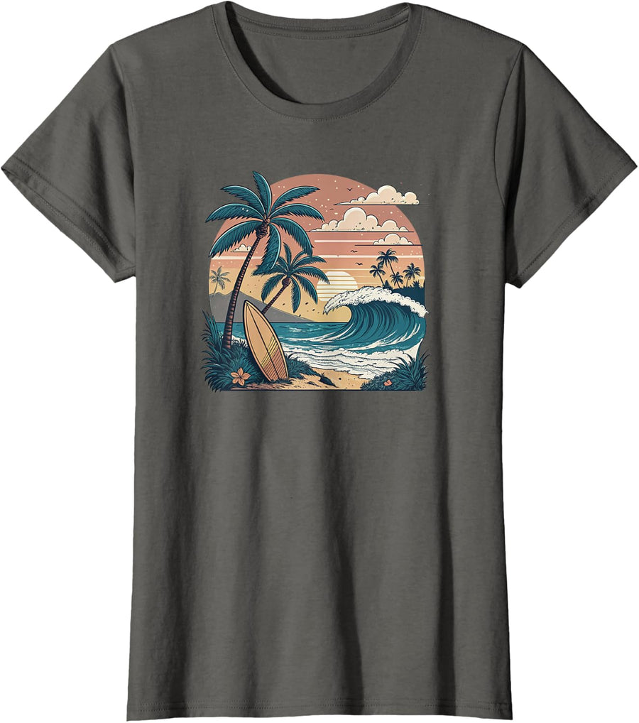 Sunset Surf T-Shirt - Asphalt Grey