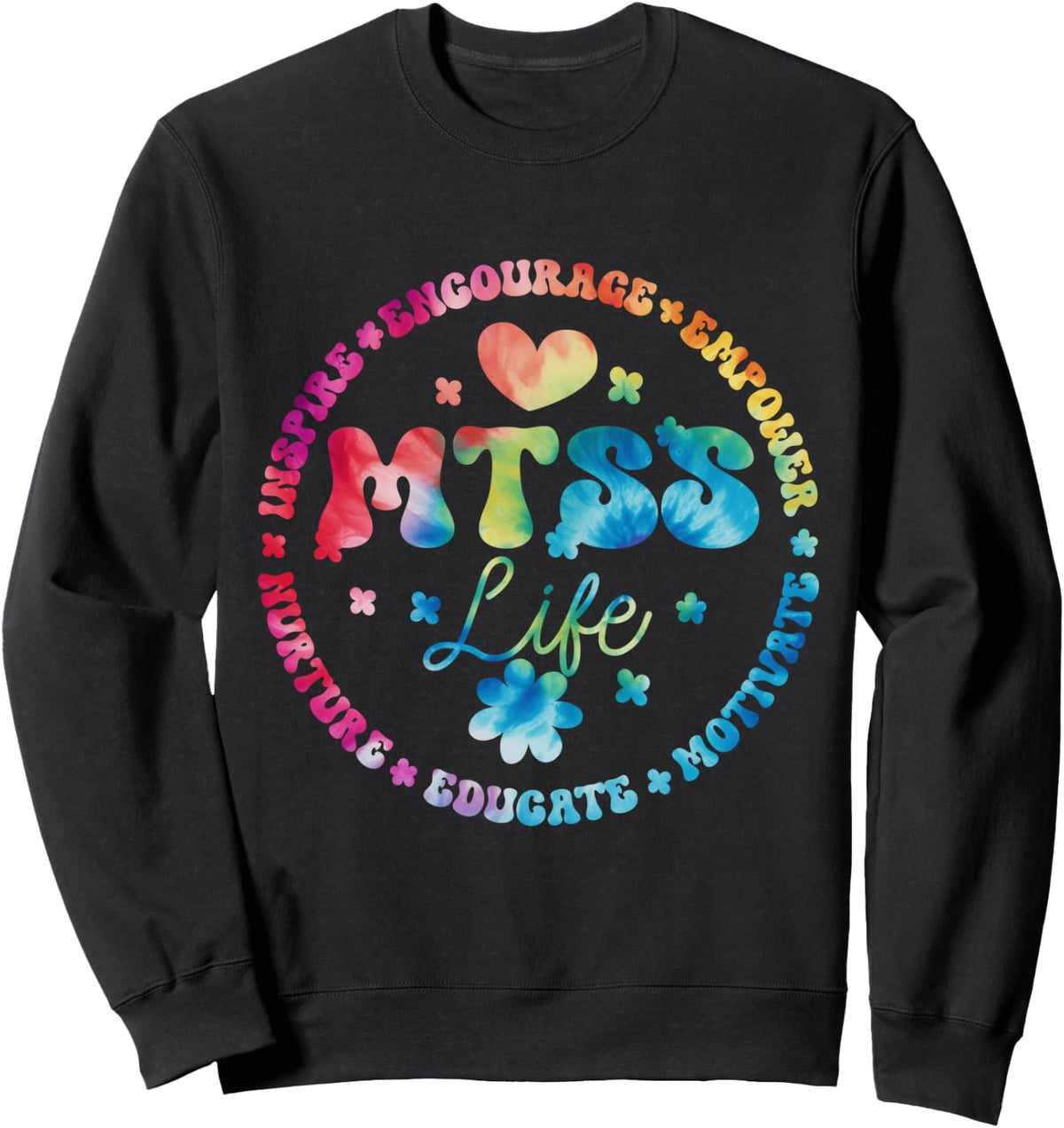 Groovy MTSS Life School Counselor School Psychologist Sweatshirt - Adult Unisex Black
