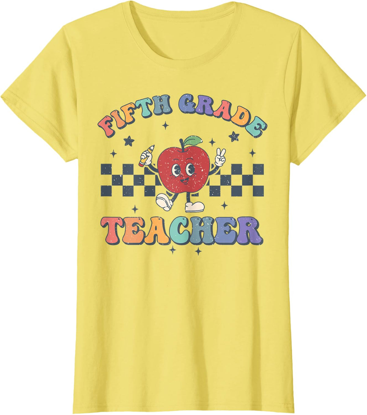 Fifth Grade Teacher Back to School Team 5th Grade Teachers T-Shirt - Lemon Yellow
