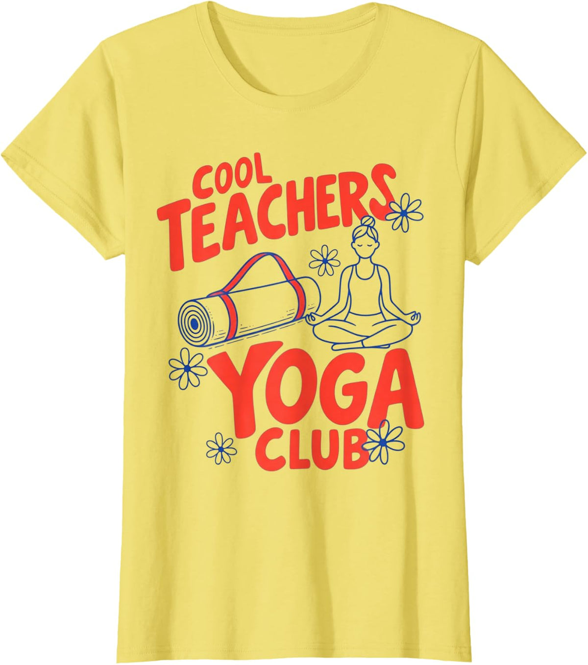 Cool Teachers Yoga Club T-Shirt - Lemon Yellow
