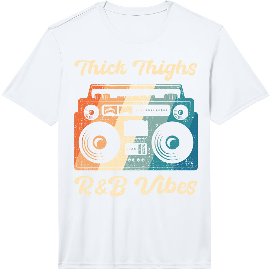 Men's Thick Thighs R&B Vibes Performance T-Shirt - White