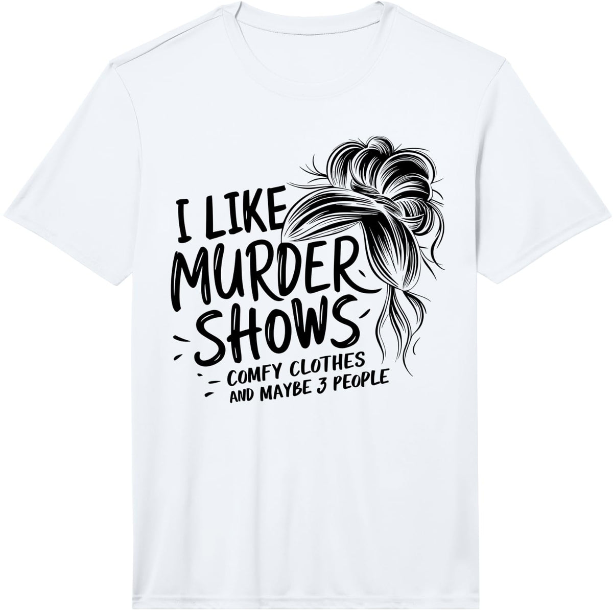 Men's I Like Murder Shows True Crime Cozy Performance T-Shirt - White