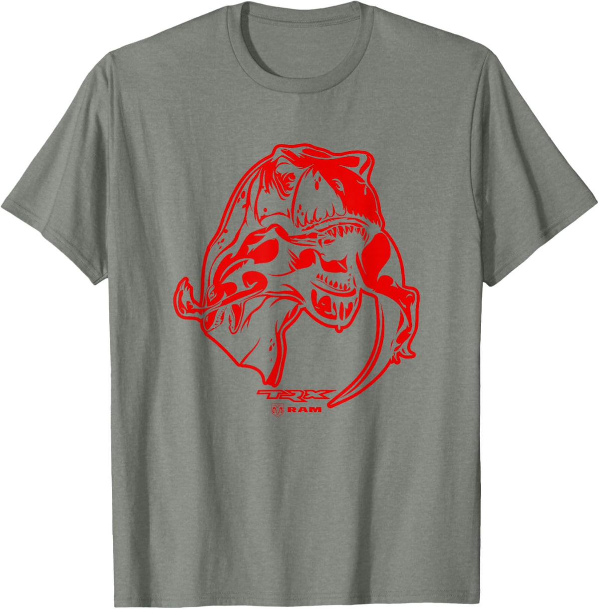 RAM Trucks TRX T-Rex (Red/Black) T-Shirt - Olive Heather