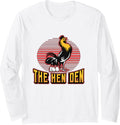 The Hen Den Backyard Chicken Loves Farming Poultry Farmer Long Sleeve T-Shirt - Adult Unisex White