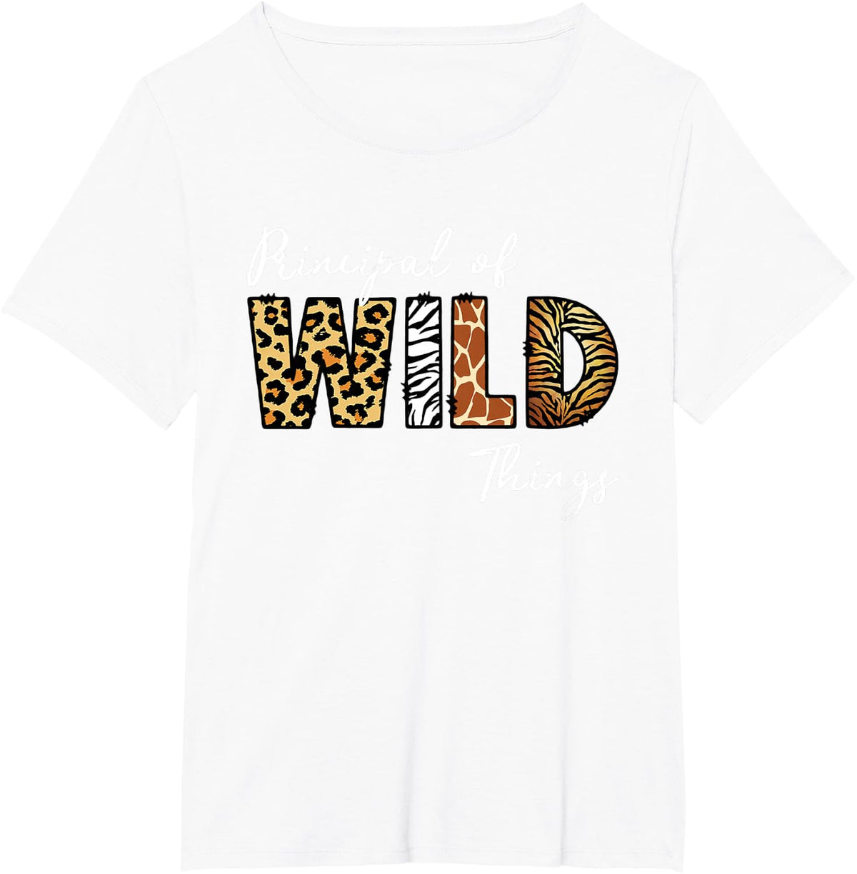 Cute Leopard Principal Of Wild Things T-Shirt - White