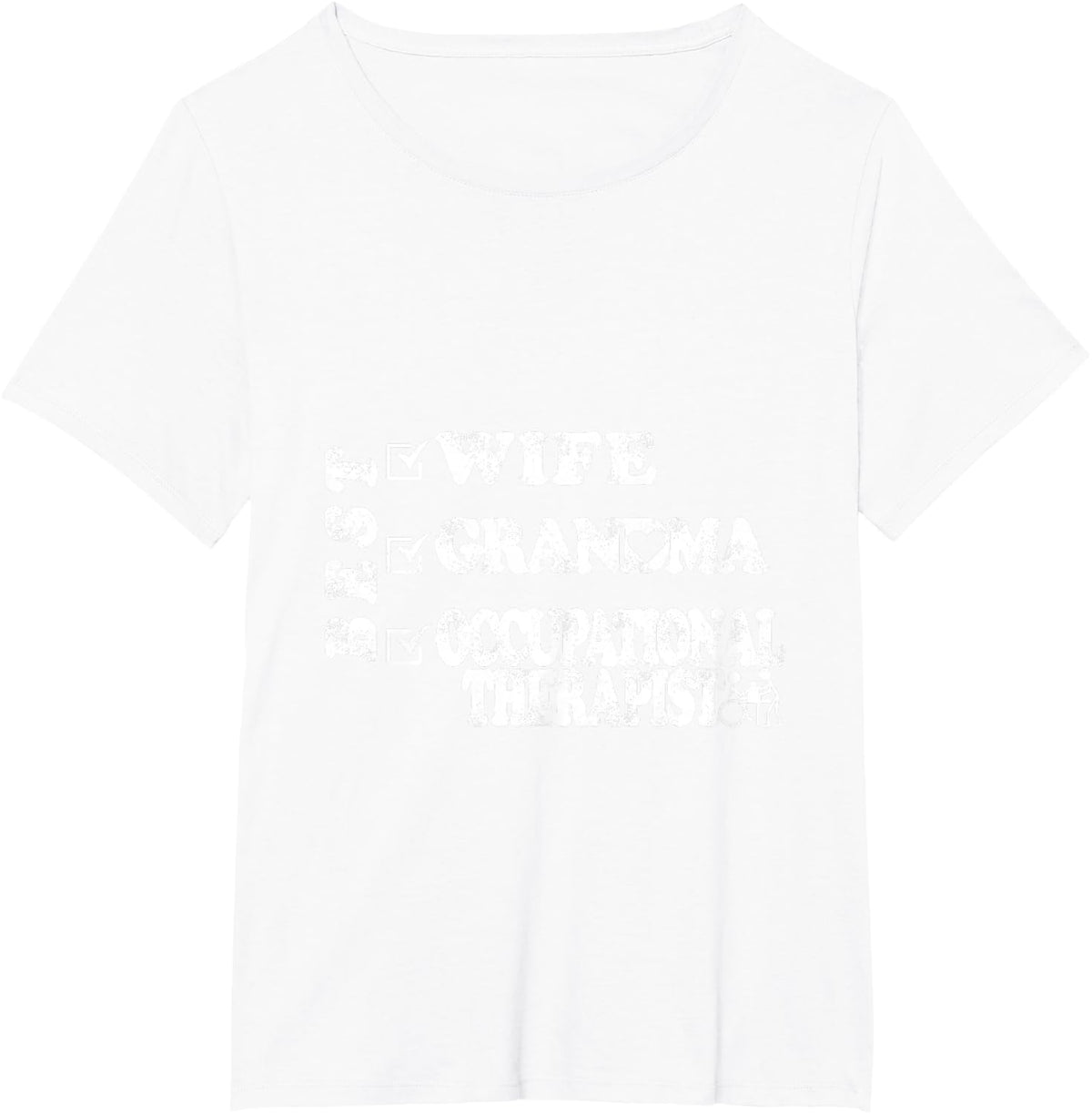 Best Wife Grandma Occupational Therapist T-Shirt - White