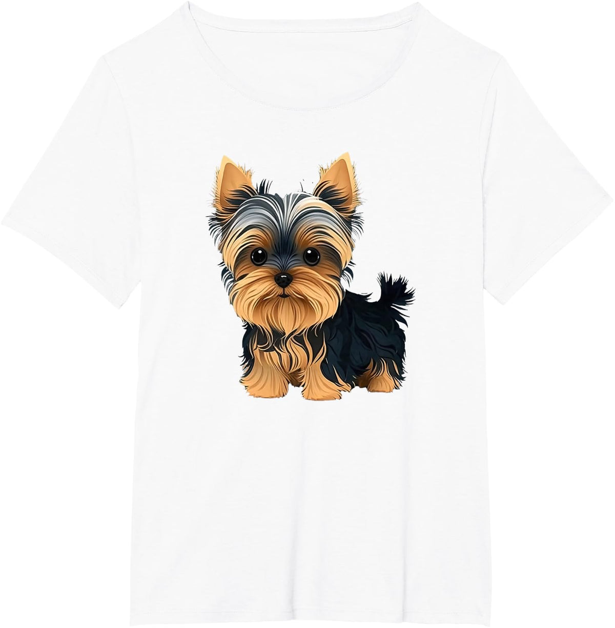 Funny Yorkshire Terrier Cute Puppy T-Shirt - White