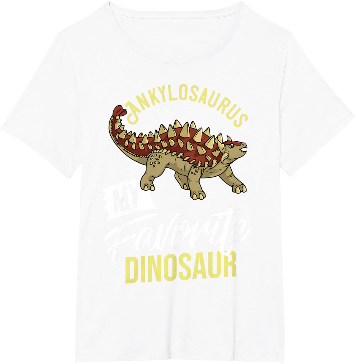 Ankylosaurus Dinosaur Gift Dino Fossil T-Shirt - White