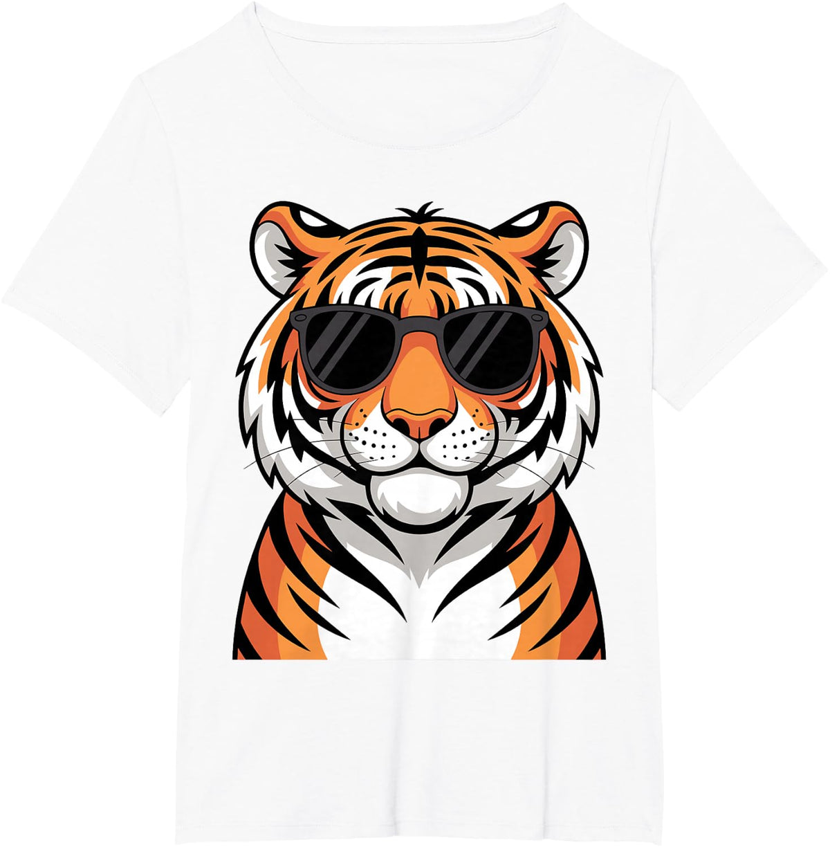 Tiger Costume for Men Women Boys Zoo Tiger Print Tiger Lover T-Shirt - White