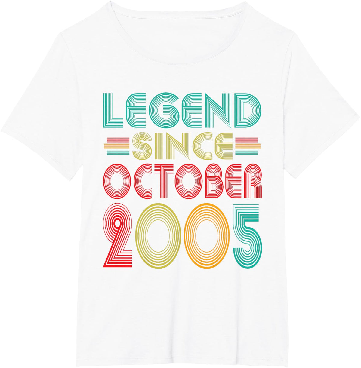 Legend Since October 2005 Years 21st Bday Funny Vintage T-Shirt - White