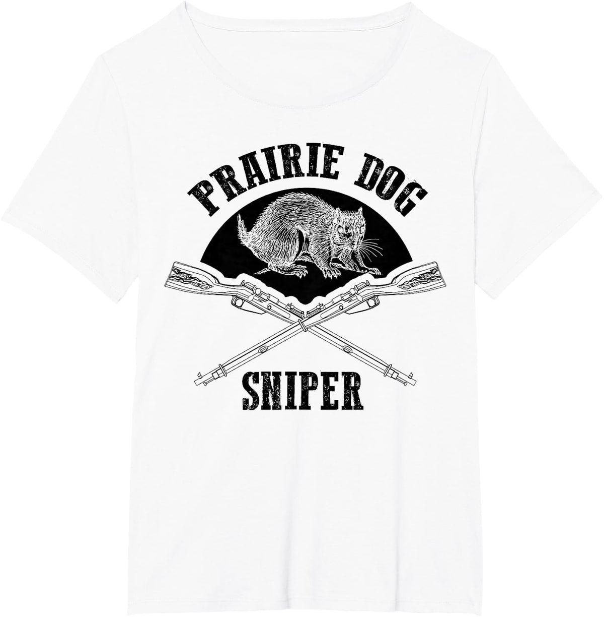 Prairie Dog Sniper Hunt Shirt Cute Prairie Dog Hunting Gift T-Shirt - White
