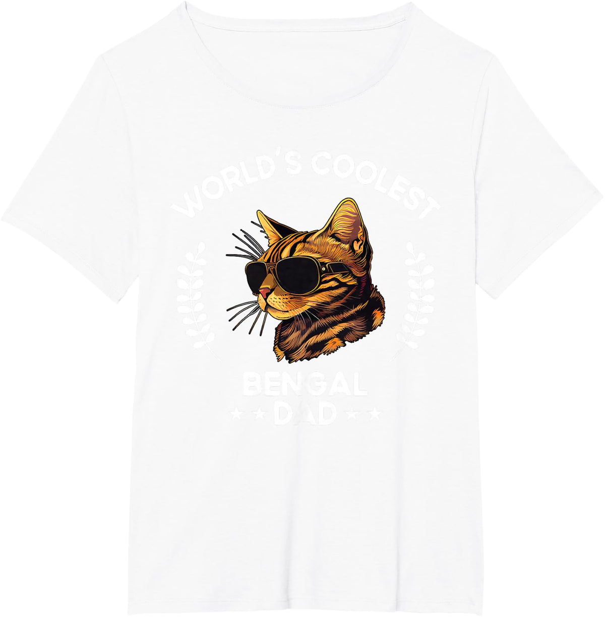 World's Coolest Dog Dad Papa - Men Bengal Cat T-Shirt - White