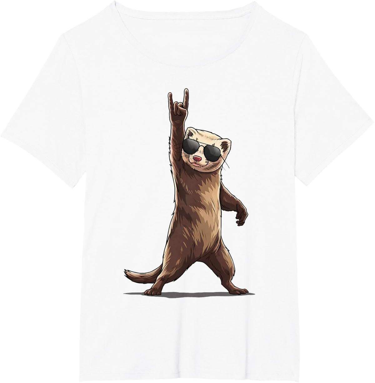 Ferret Rock On Funny Rock and Roll Gifts for Men Women Kid T-Shirt - White