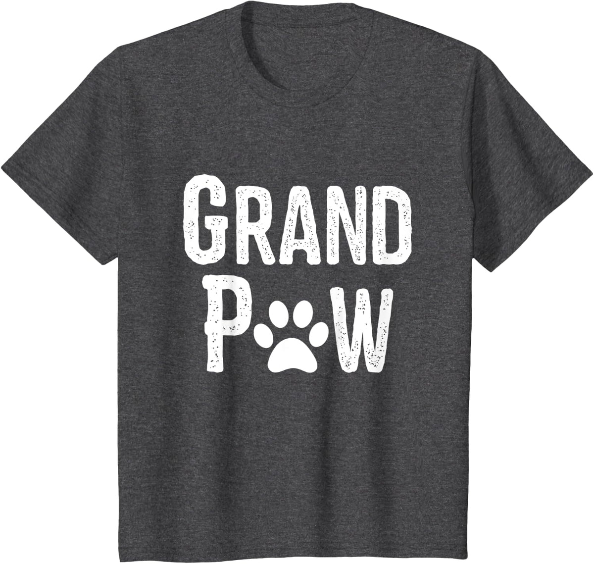 grand paw dog shirt, Grandpaw Grandpa Dog Lover, Gif T-Shirt for Men Women Kids - Dark Heather Grey